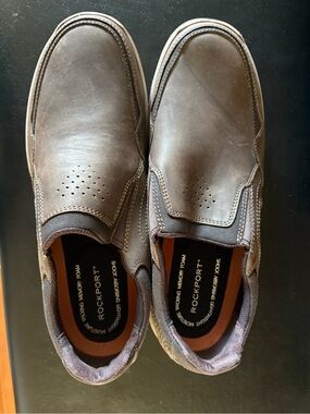 Rockport Brown Leather Slip-On Loafers